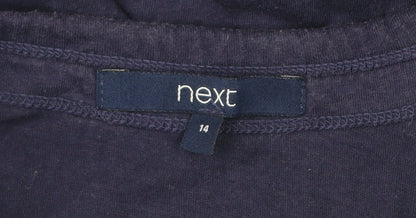 Womens UK Size 14 NEXT Blue Basic T-Shirt