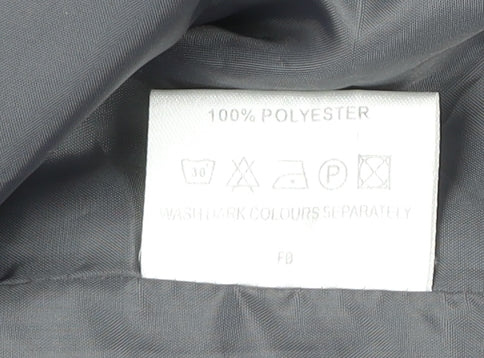 Alaon Men's Grey Checked Mid-Length Zip Jacket XL