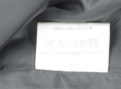 Alaon Men's Grey Checked Mid-Length Zip Jacket XL