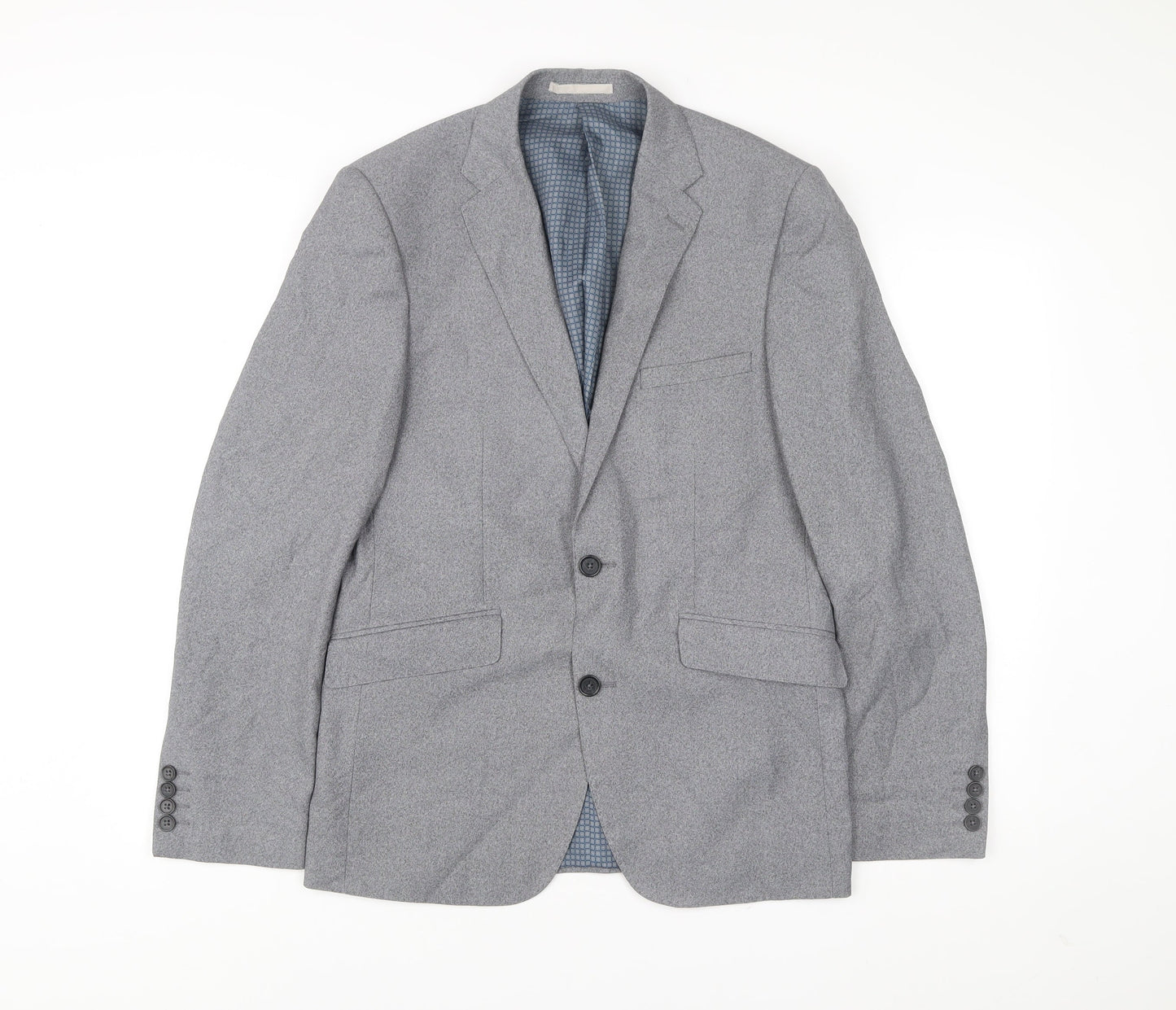 Mens UK Size 38 Burton Menswear Regular Grey Suit Jacket