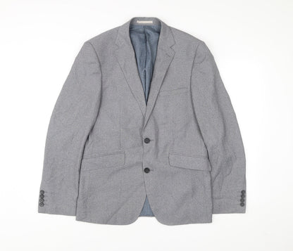 Mens UK Size 38 Burton Menswear Regular Grey Suit Jacket