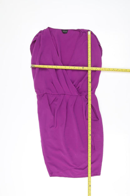 Topshop Women’s Purple Strapless Bodycon Dress UK 6 Short Party