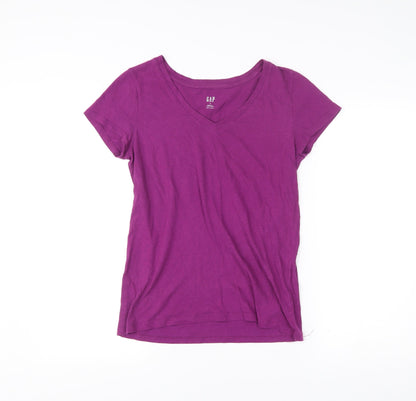 GAP Women’s Purple V-Neck Short Sleeve Cotton Modal T-Shirt Size S