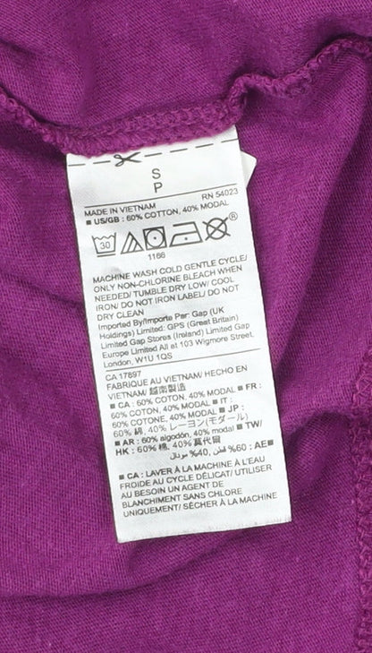 GAP Women’s Purple V-Neck Short Sleeve Cotton Modal T-Shirt Size S