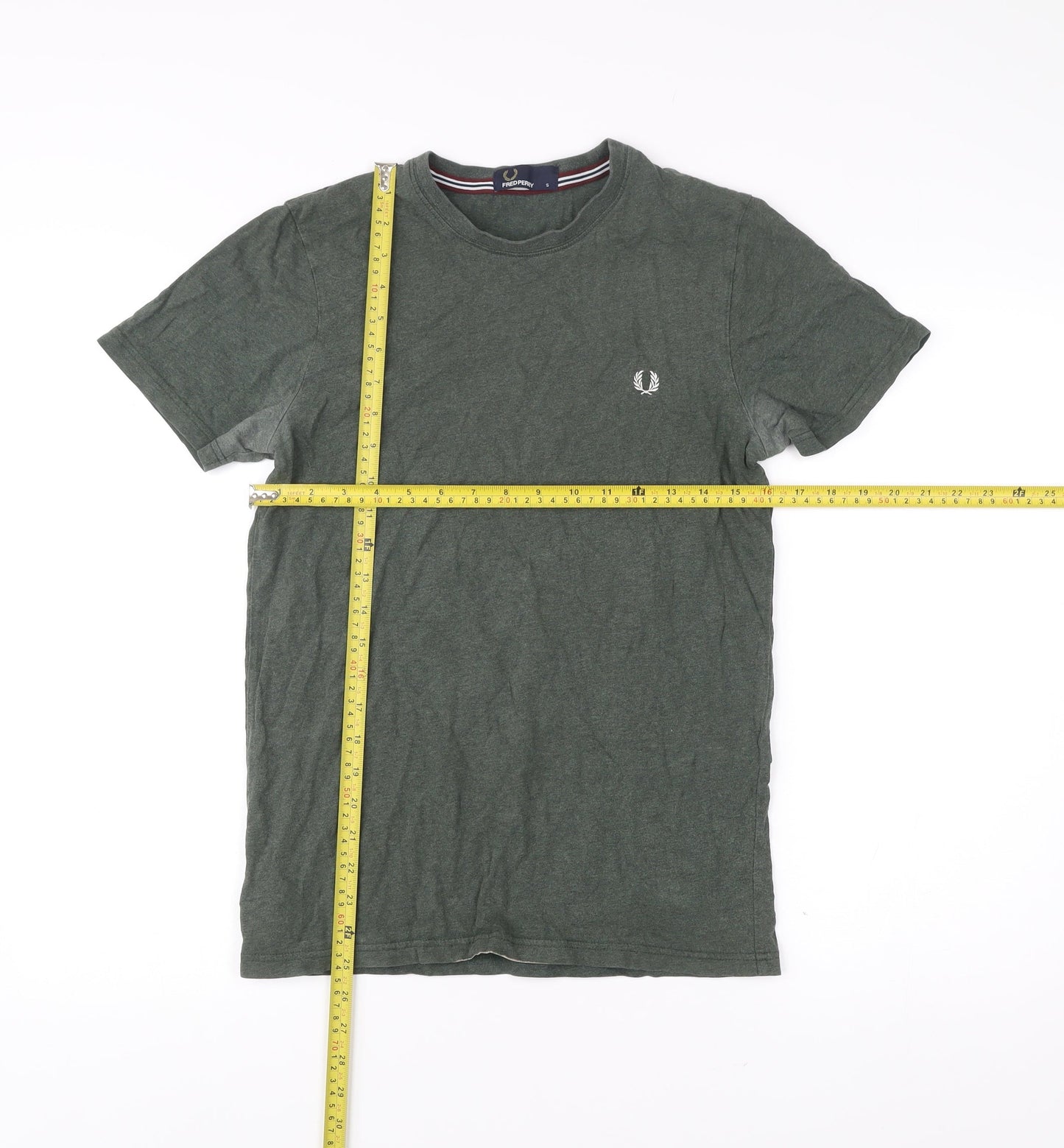 Mens UK Size S Fred Perry Green  T-Shirt