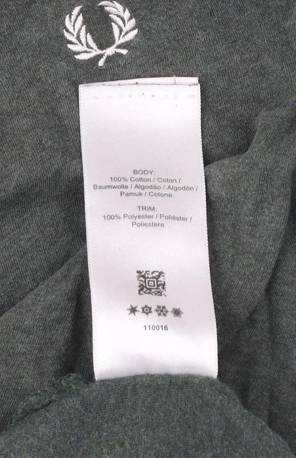 Mens UK Size S Fred Perry Green  T-Shirt