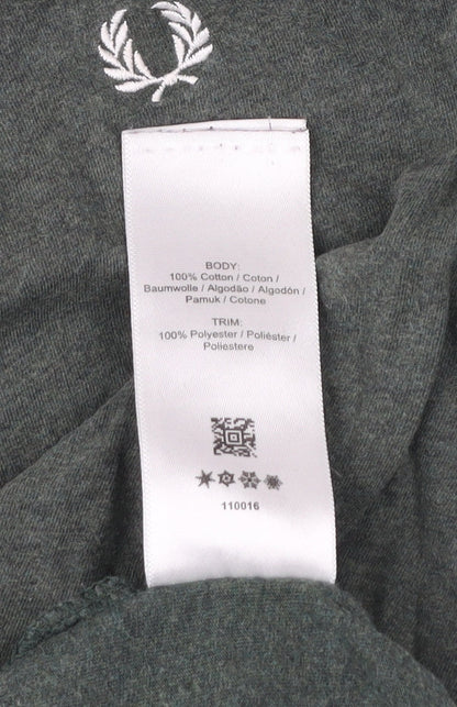 Mens UK Size S Fred Perry Green  T-Shirt