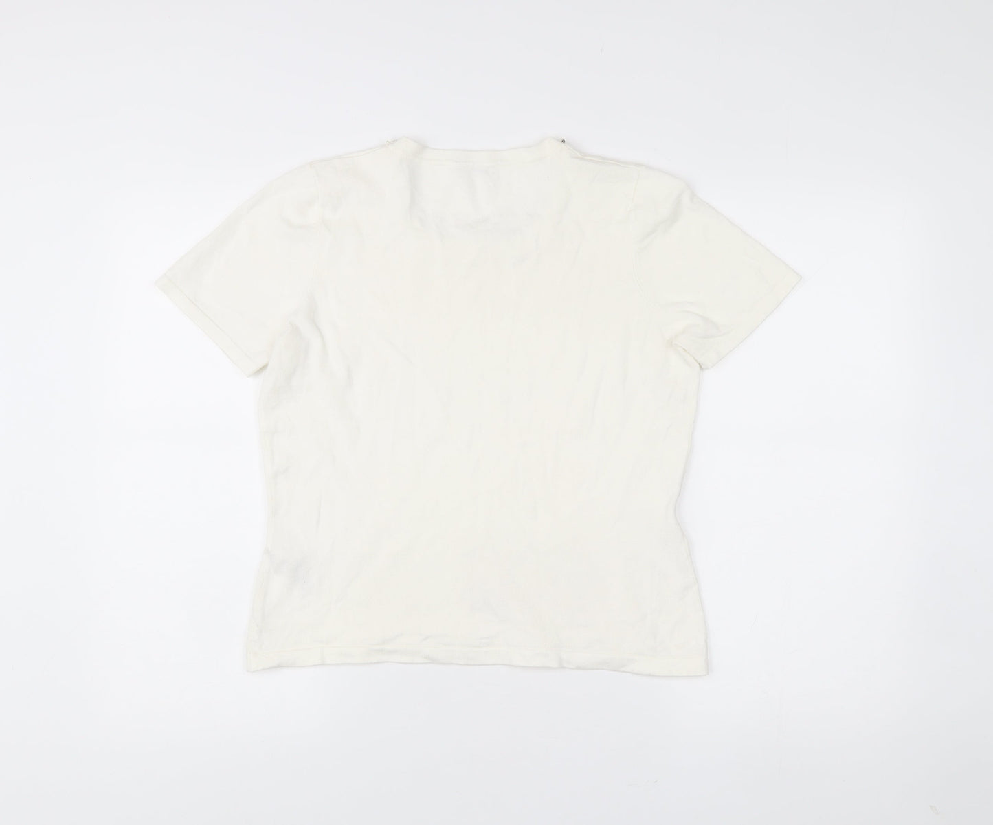 Womens UK Size M Precis Petite Ivory Basic T-Shirt
