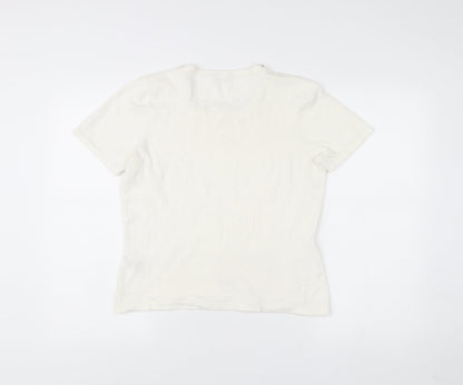 Womens UK Size M Precis Petite Ivory Basic T-Shirt