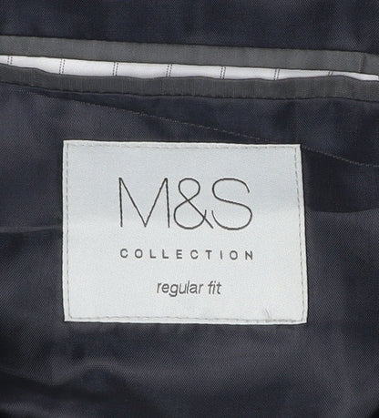 Marks and Spencer Men’s Grey Blazer 44in Regular Fit 2 Button