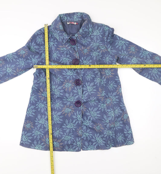 Womens UK Size 12 Monsoon Blue Trench Coat