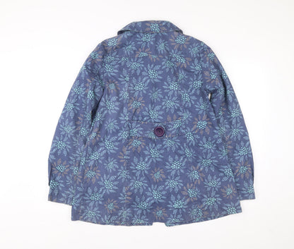 Womens UK Size 12 Monsoon Blue Trench Coat