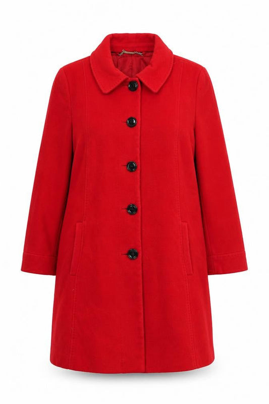 Womens UK Size 18 CC Red Overcoat