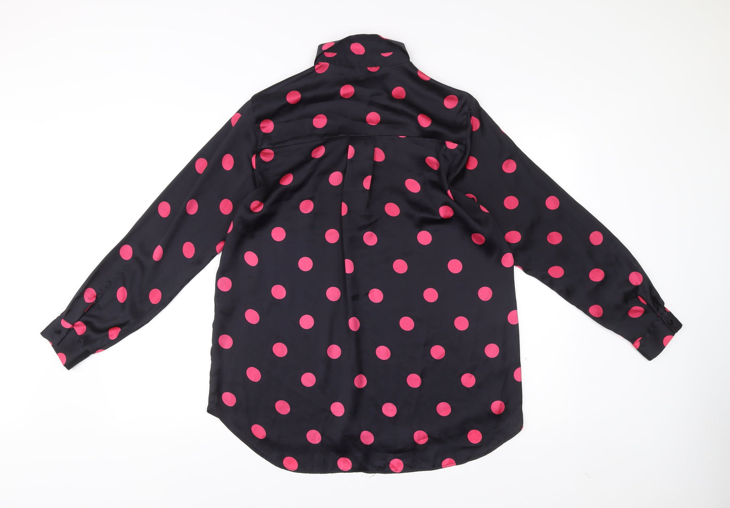 Womens UK Size M Zara Black Basic Button-Up