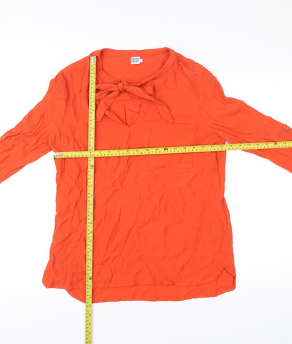 Womens UK Size L Saint Tropez Orange Tunic Blouse