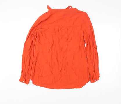 Womens UK Size L Saint Tropez Orange Tunic Blouse