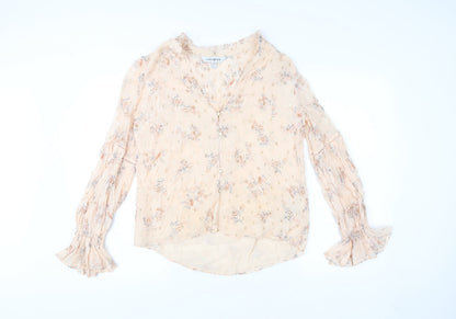 Womens UK Size 8 Forever New Beige Tunic Blouse