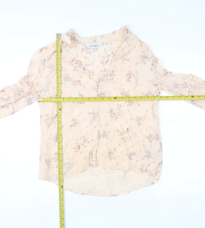 Womens UK Size 8 Forever New Beige Tunic Blouse