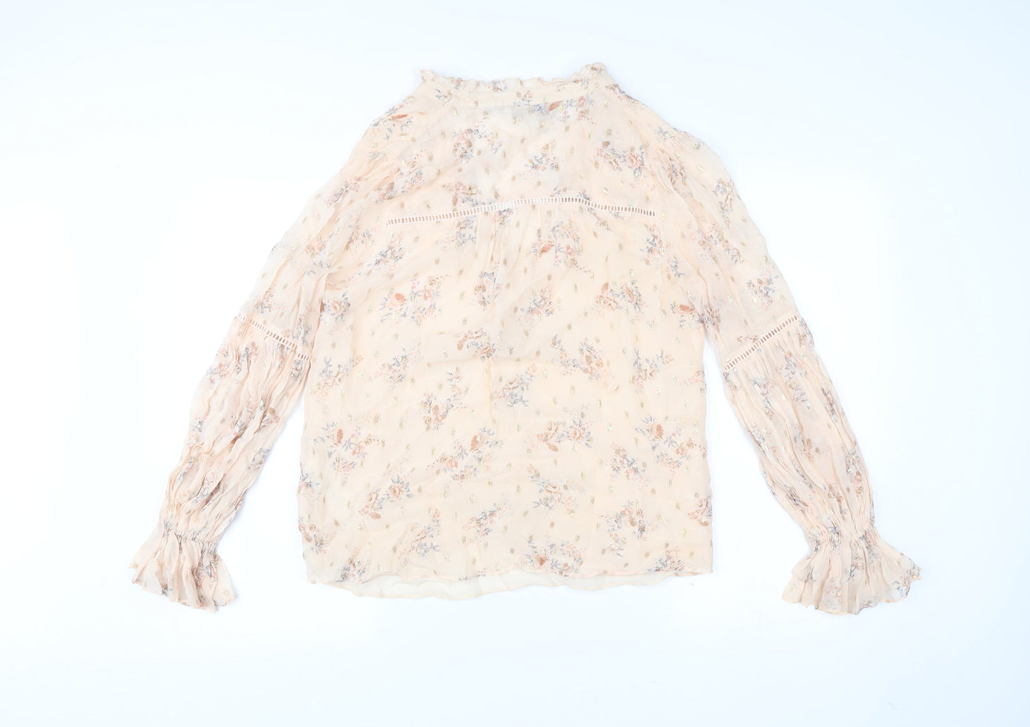 Womens UK Size 8 Forever New Beige Tunic Blouse