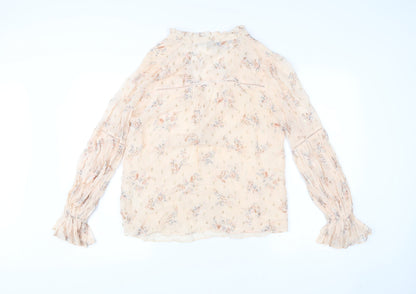 Womens UK Size 8 Forever New Beige Tunic Blouse