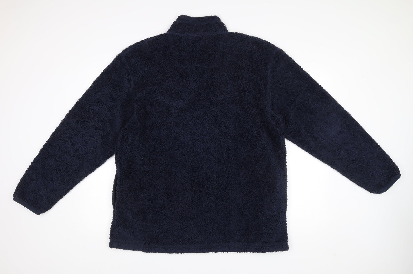 Thomas Nash Mens Blue Fleece Pullover Sweatshirt L 1/4 Zip