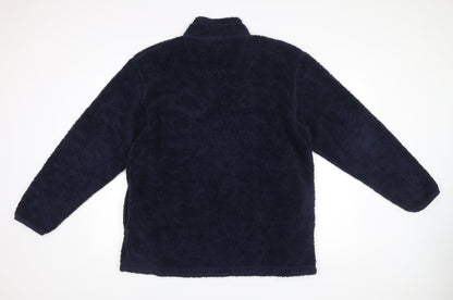 Thomas Nash Mens Blue Fleece Pullover Sweatshirt L 1/4 Zip