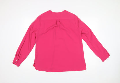 Womens UK Size 14 River Island Pink Basic Blouse