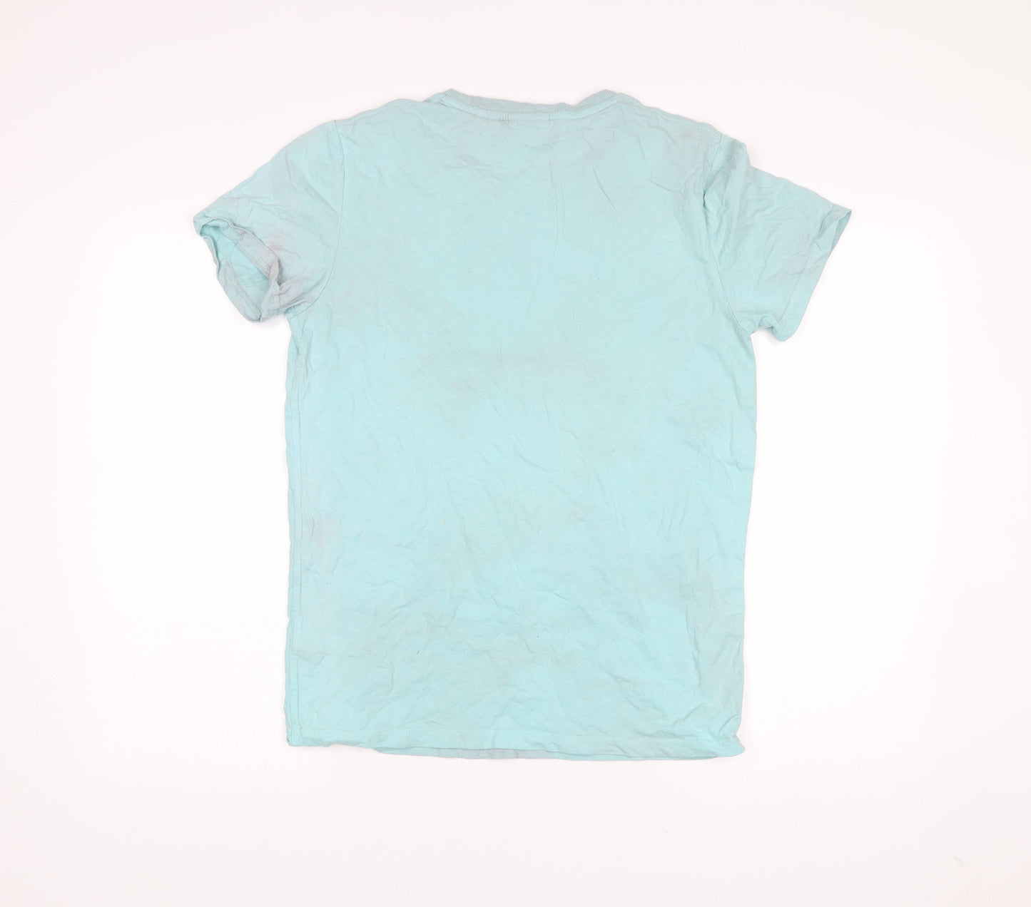 Superdry Men's Blue M Crew Neck Logo Cotton T-Shirt