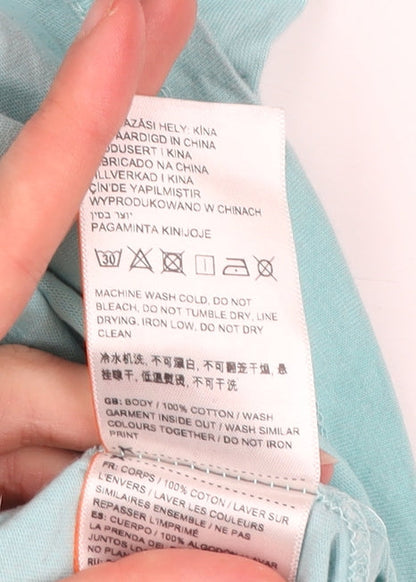 Superdry Men's Blue M Crew Neck Logo Cotton T-Shirt