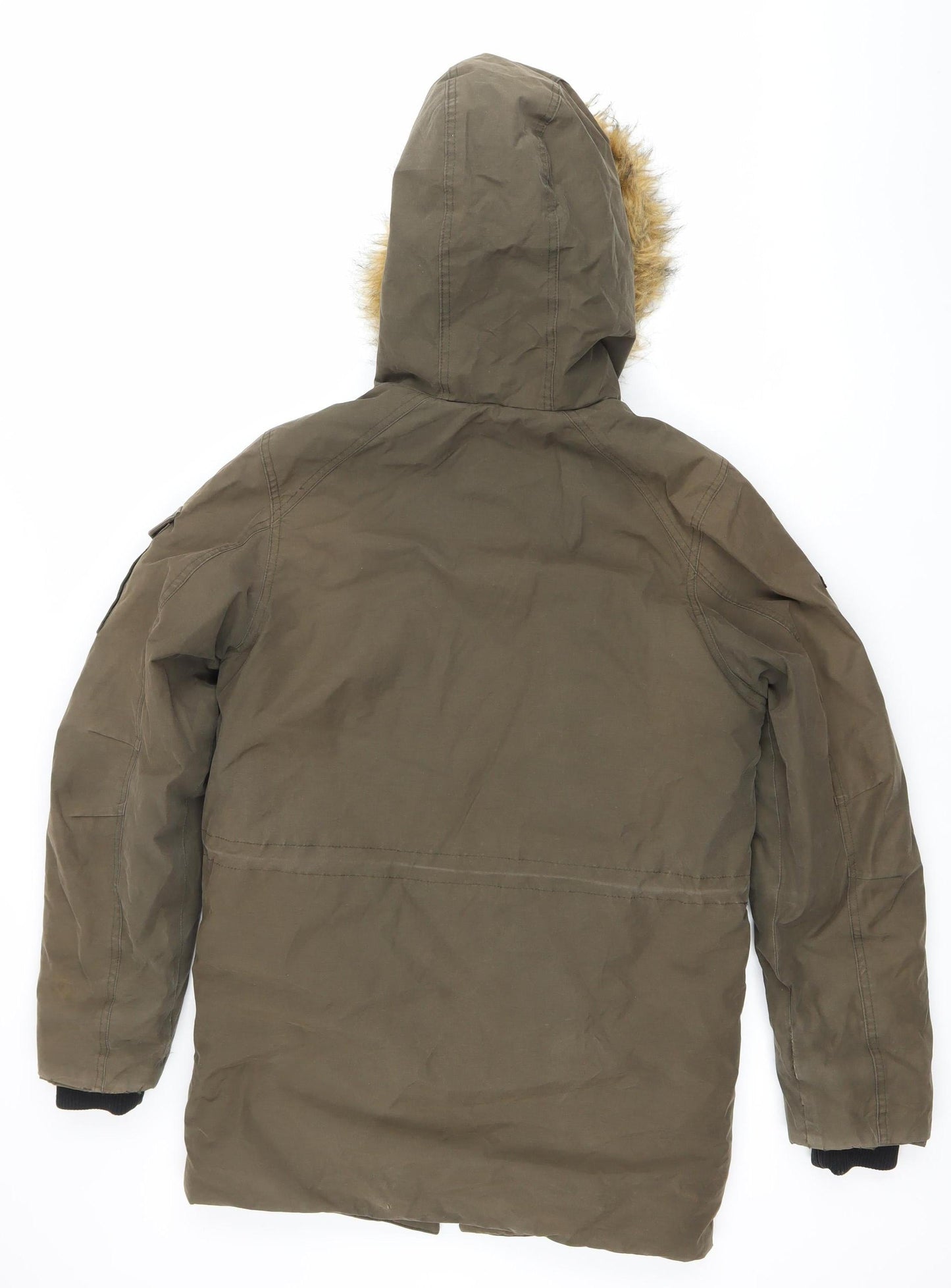 Mens UK Size XS NEXT Green Parka Coat