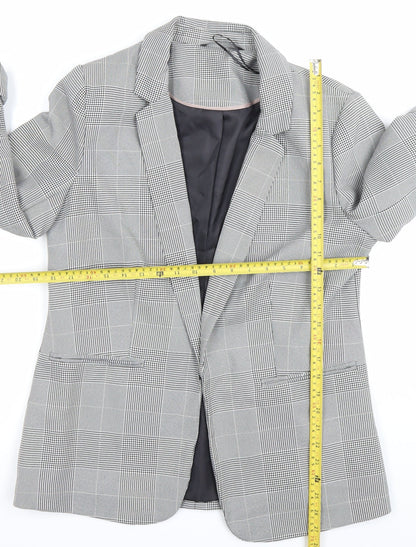 George Women’s Grey Check Blazer Jacket Size 12 Workwear