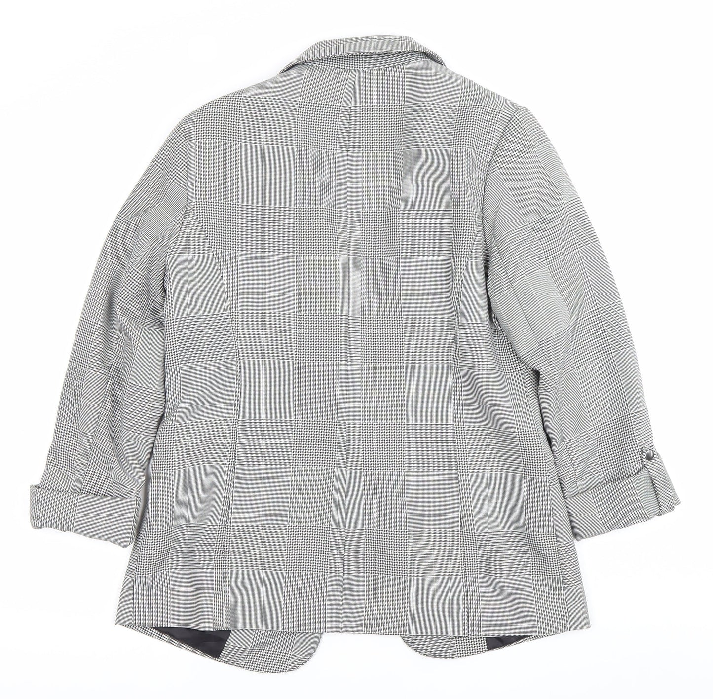 George Women’s Grey Check Blazer Jacket Size 12 Workwear