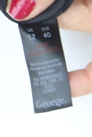 George Women’s Grey Check Blazer Jacket Size 12 Workwear