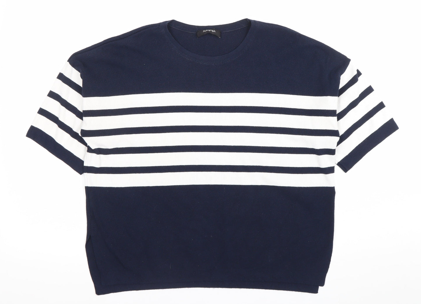 Womens UK Size 12 Marks and Spencer Blue Basic T-Shirt