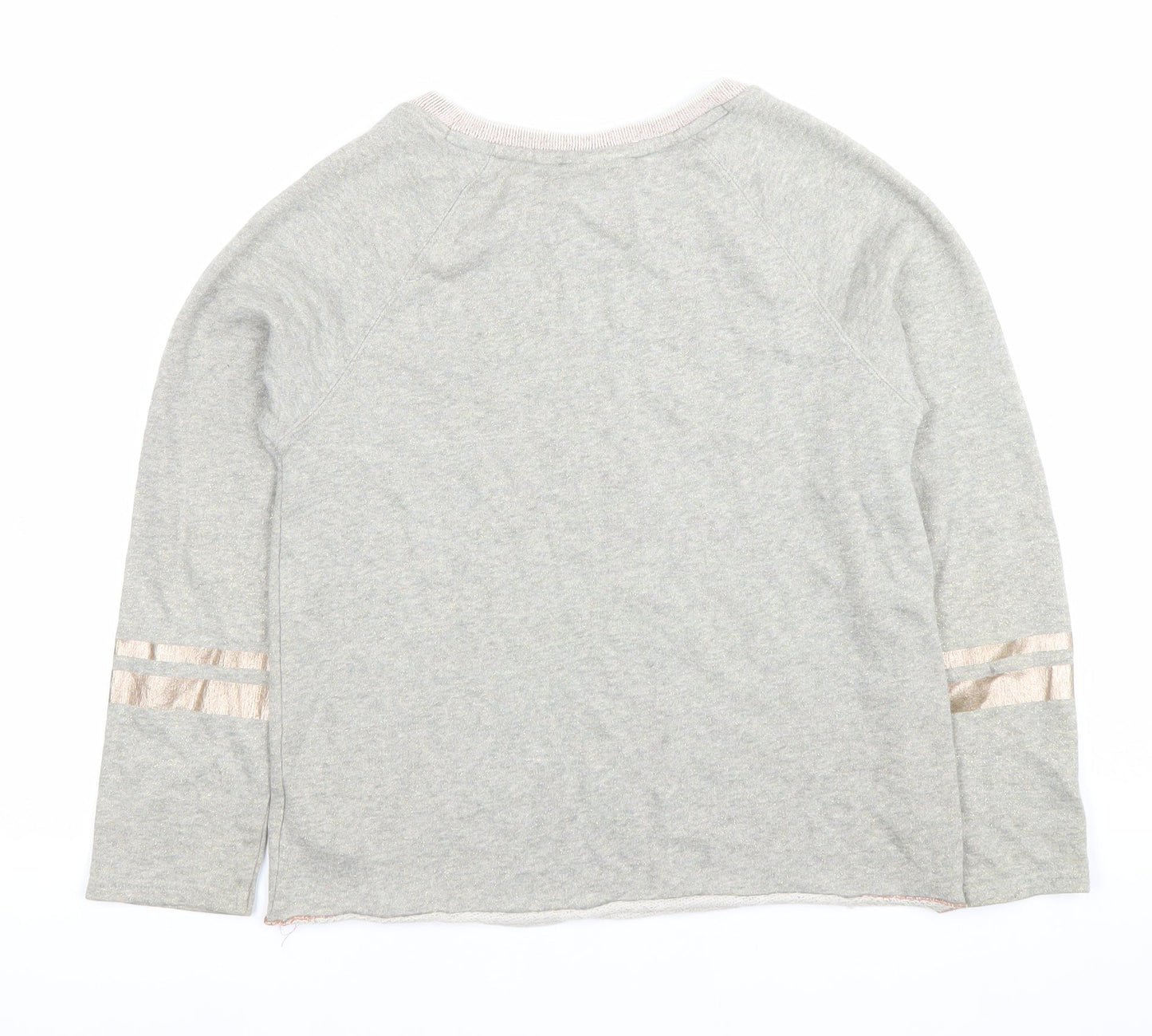 Next Girls Grey Ballerina Girl Pullover Jumper Size 12 Years Long Sleeve
