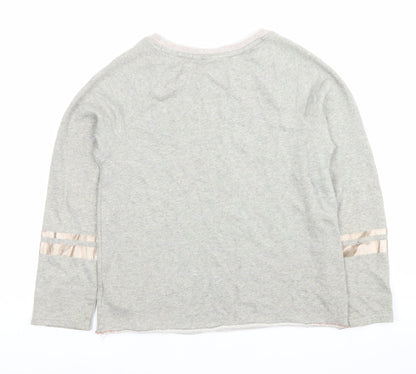 Next Girls Grey Ballerina Girl Pullover Jumper Size 12 Years Long Sleeve