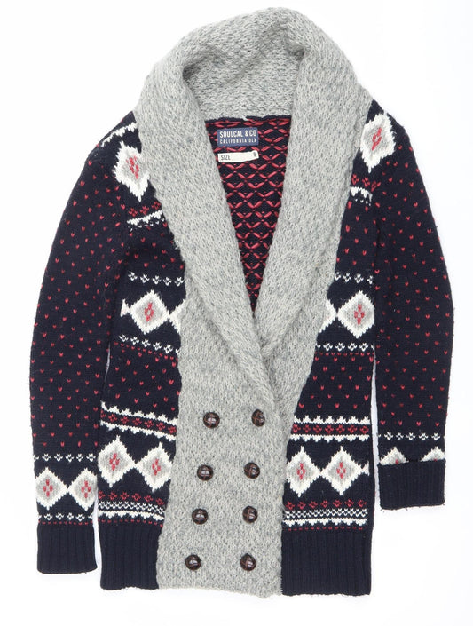 Womens UK Size 8 SoulCal & Co Blue Cardigan Jumper