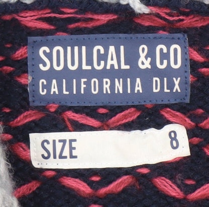 Womens UK Size 8 SoulCal & Co Blue Cardigan Jumper