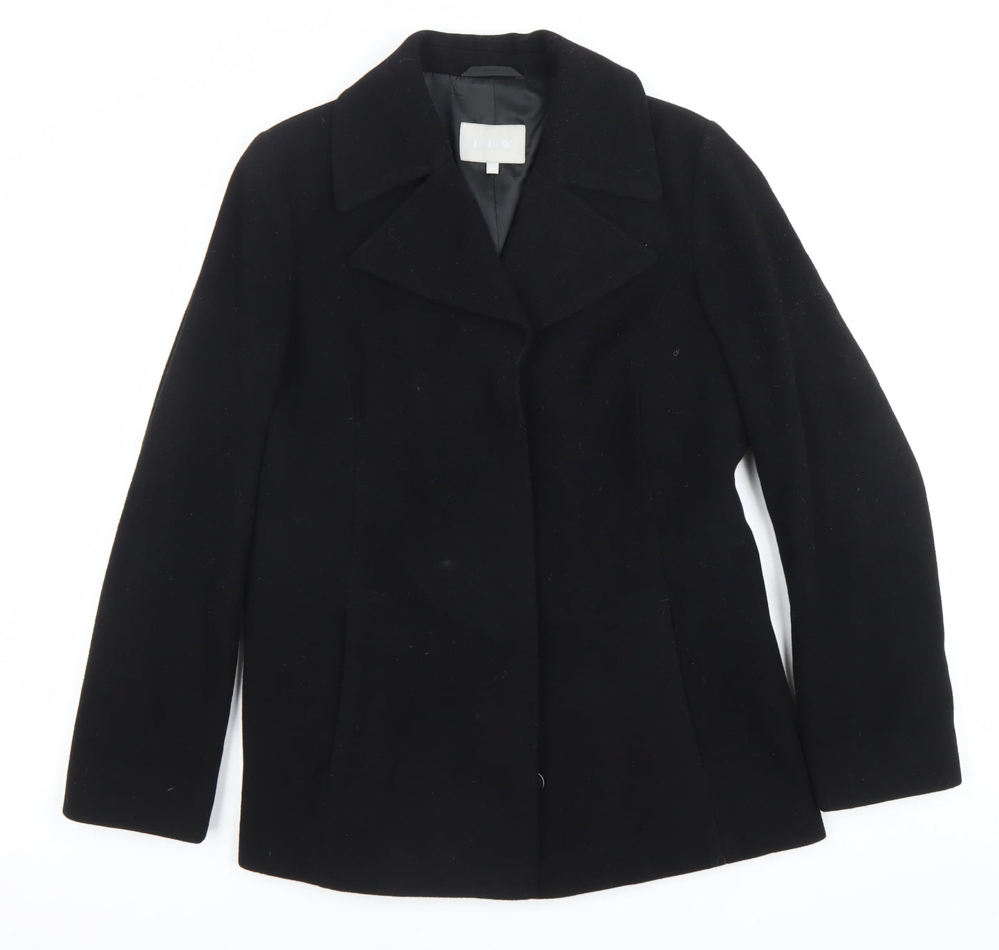 Womens UK Size 10 JFW Black Overcoat