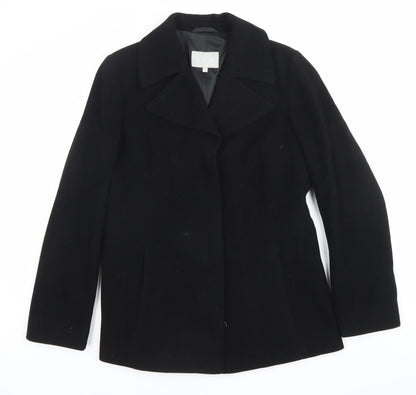 Womens UK Size 10 JFW Black Overcoat