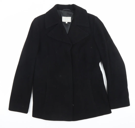 Womens UK Size 10 JFW Black Overcoat