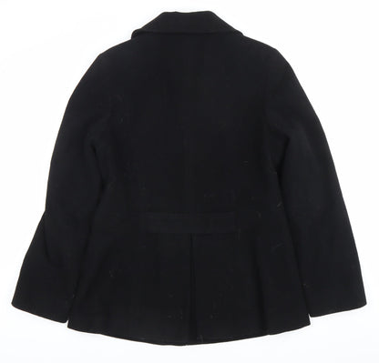 Womens UK Size 10 JFW Black Overcoat