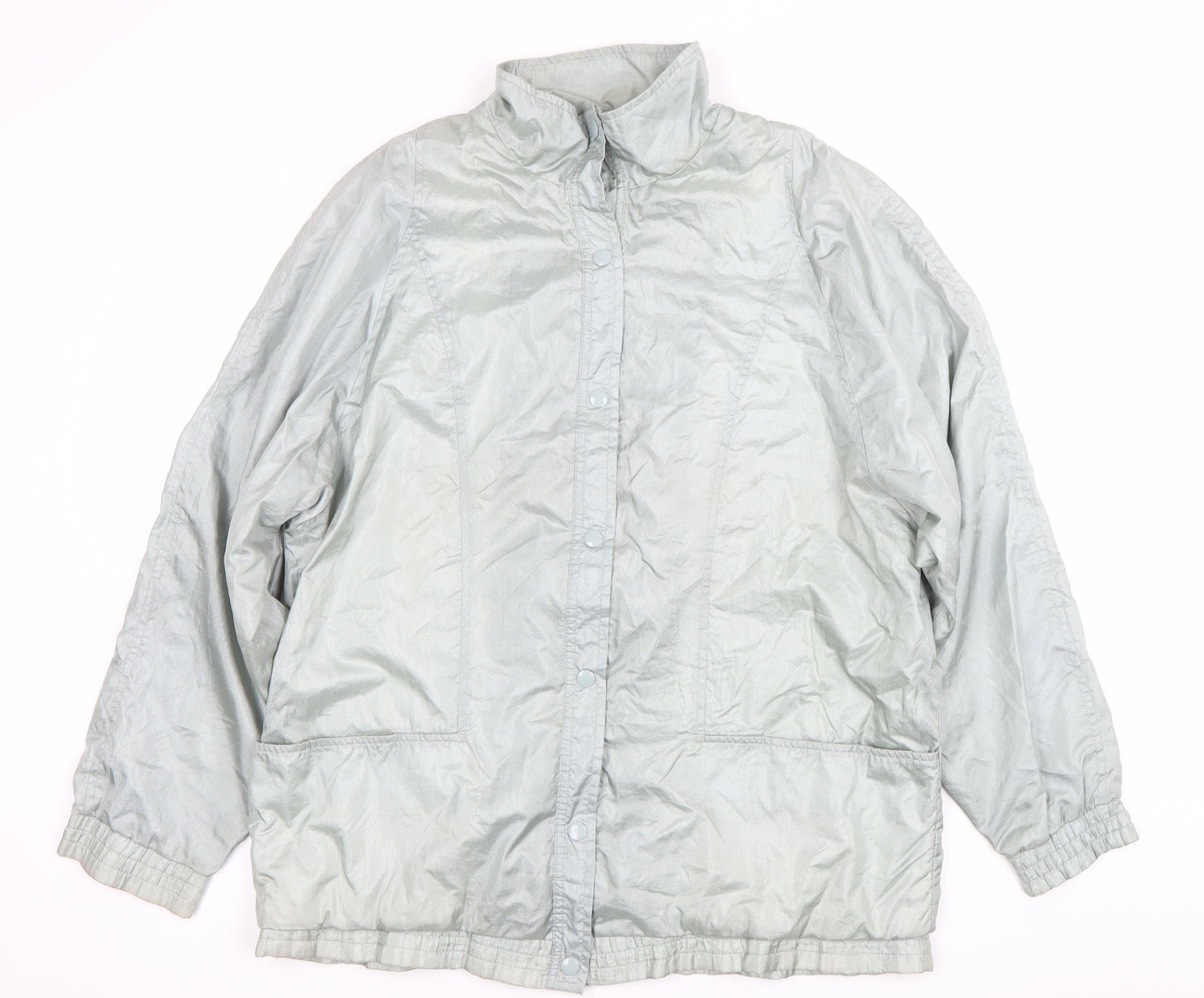 Haband Women’s Grey Nylon Mid-Length Casual Jacket L