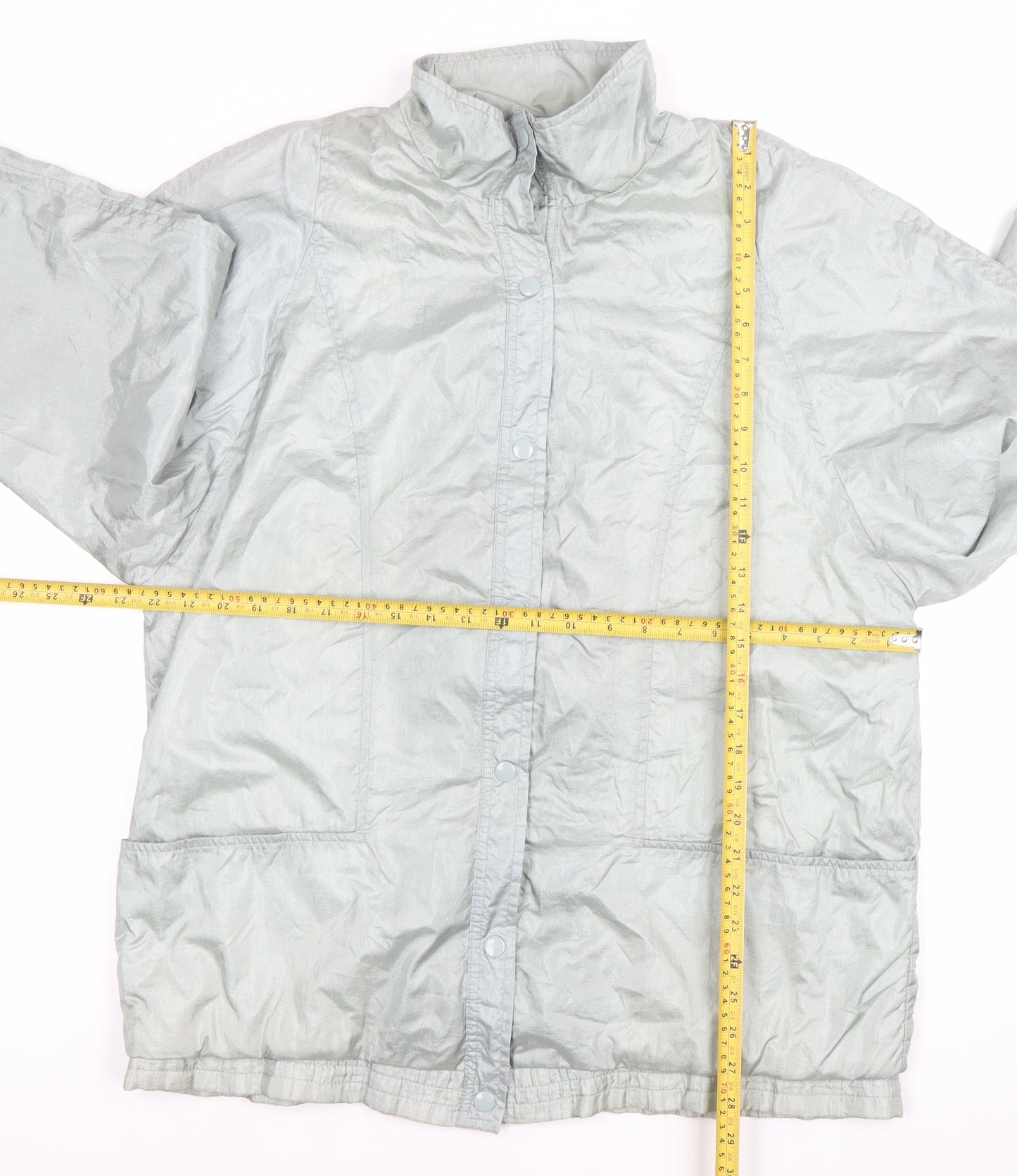Haband Women’s Grey Nylon Mid-Length Casual Jacket L
