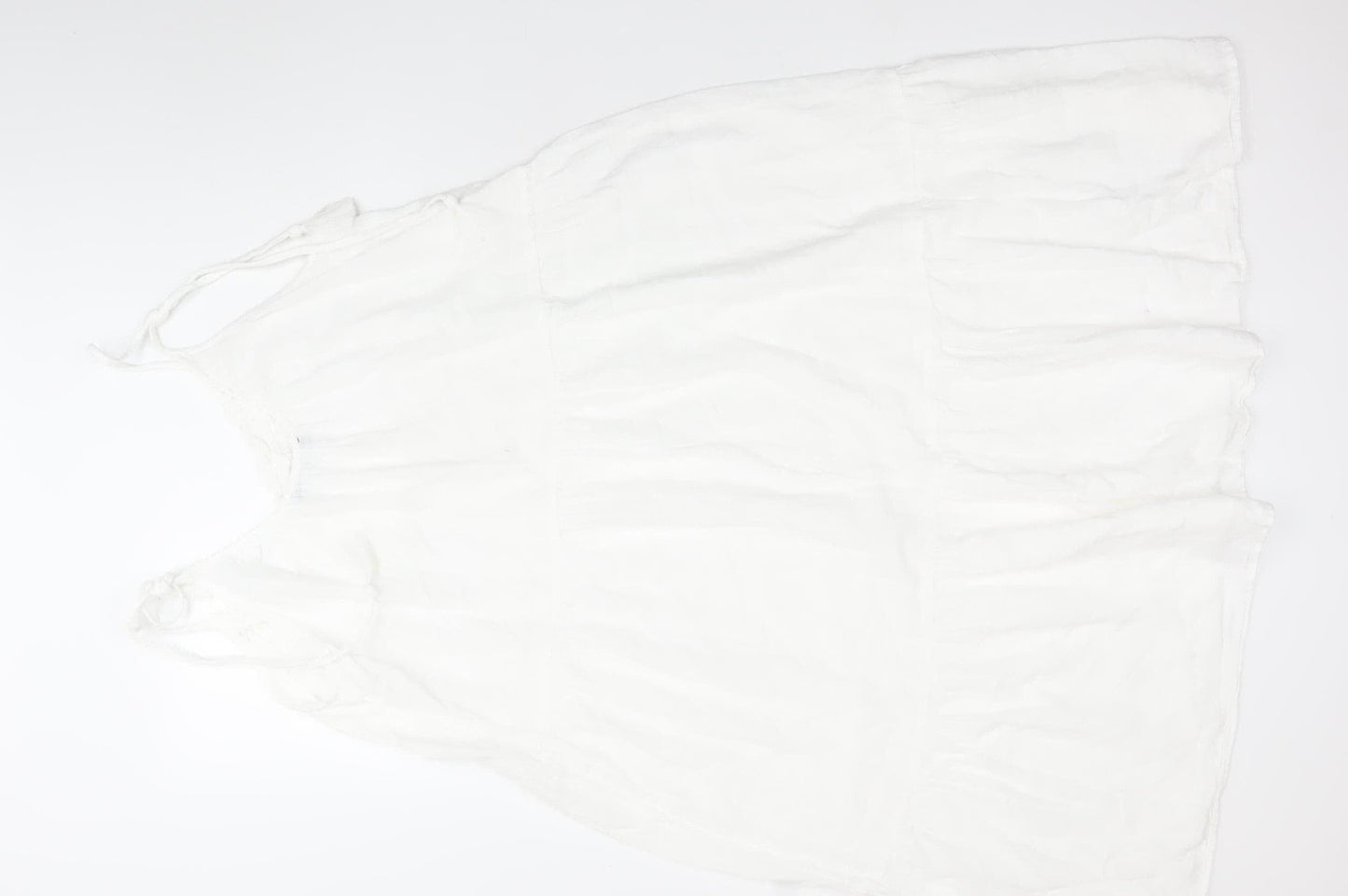 Marks and Spencer Women’s White Cotton Size 16 Sleeveless Slip Dress
