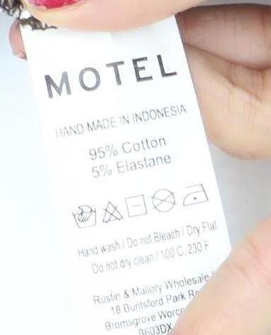 Motel Women’s Brown Geometric Retro Short Pencil Skirt S