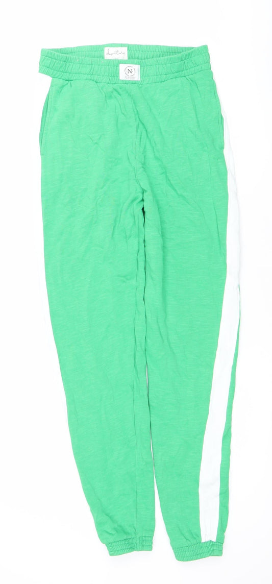 Next Women’s Green Jogger Trousers Size 6 Cotton Elastic Waist