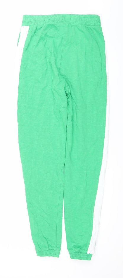 Next Women’s Green Jogger Trousers Size 6 Cotton Elastic Waist