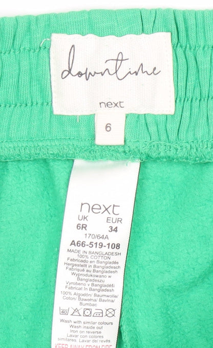 Next Women’s Green Jogger Trousers Size 6 Cotton Elastic Waist