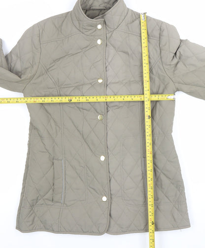 Womens UK Size 8 Marks and Spencer Beige Quilted Coat